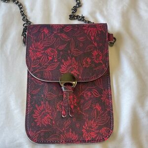 Floral Red Crossbody Bag